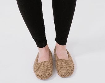 Zapatillas de cáñamo de hilo de cáñamo natural sin teñir