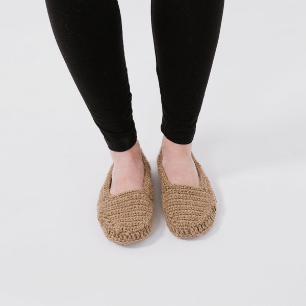 Hemp slippers natural non-dyed hemp yarn