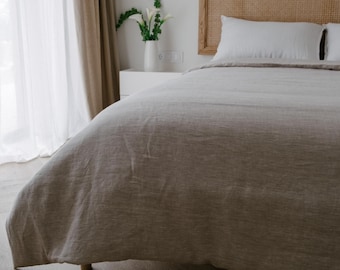 Linen Duvet Cover with zipper Natural Washed 100% Linen Fabric Full Queen Tween King Custom Size