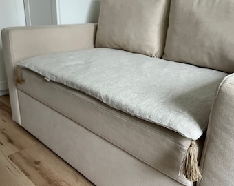 Organic Hemp Linen Sofa Protector Cover for Dogs Cats Machine Washable Furniture Protectors Sofa & Couch Custom made sizes Sofa Topper