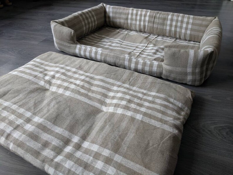 HEMP and Linen Pet Bed Mat Carpet Filled Organic HEMP Fiber Etsy