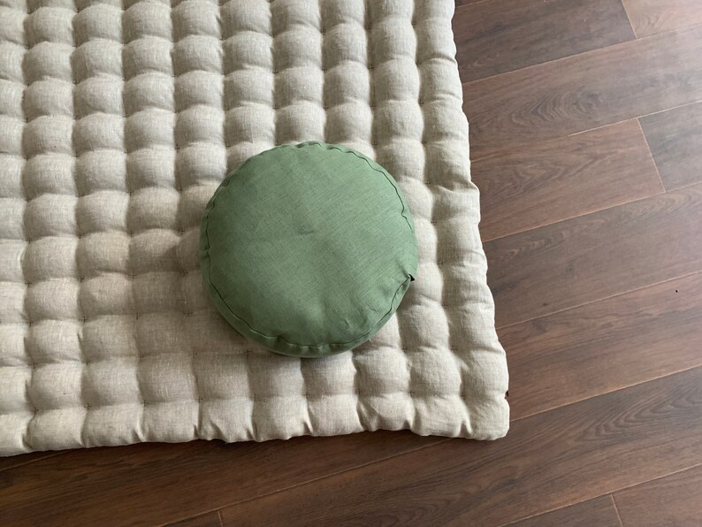 Natural linen Mattress with buckwheat hulls multi chamber ...