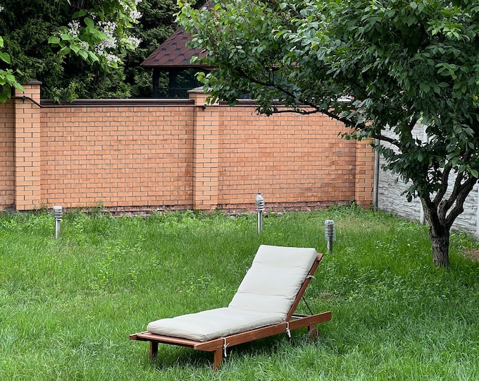 Natural Hemp Cotton Сushion for Sunbed Sun Lounger Pool Pad Replacement Chair Garden Outdoor Cotton fabric filled organic Hemp fiber Custom