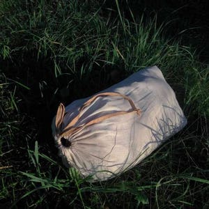 Easy Organic HEMP Sleeping bag in linen fabric organic hemp fiber filling linen fabric hand made image 8