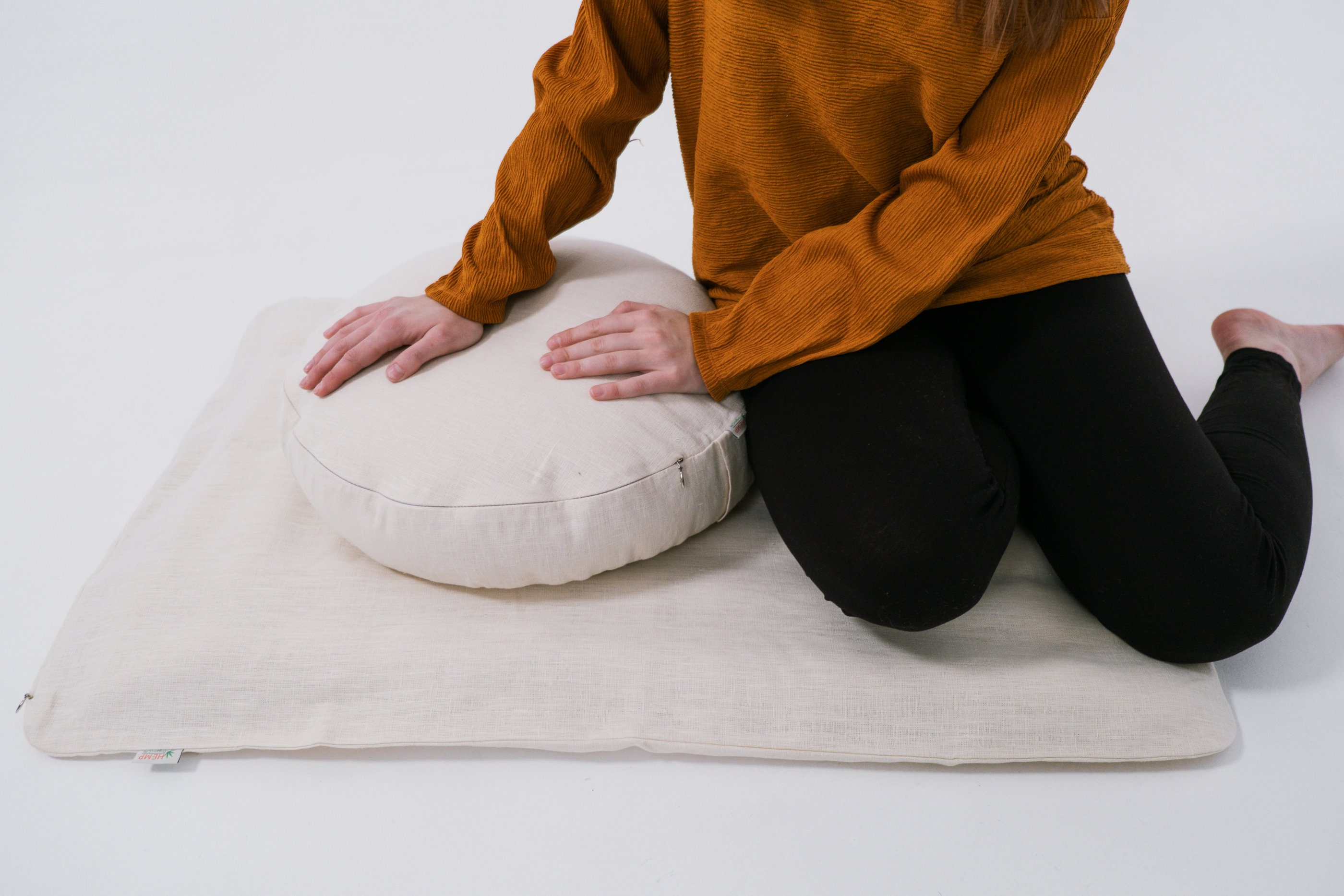 Coussin De Méditation Zafu Et Tapis Zabuton – Sarrasin, Coton, Ensemble CalmingBreath