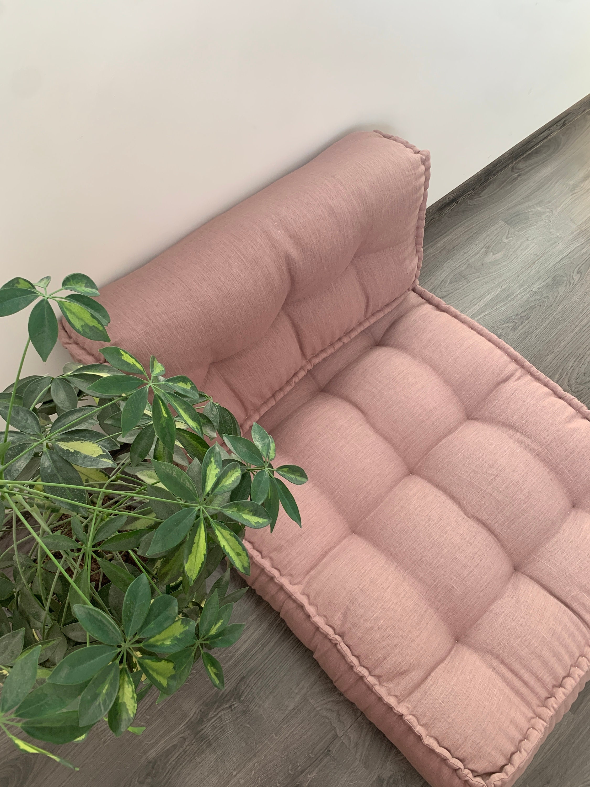 Unique Set of Hemp floor cushions two plus back cushions Etsy