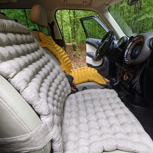 Funda de asiento de coche orgánica con relleno de cáscaras de trigo sarraceno/Masaje ortopédico/Funda de asiento de coche/Trigo sarraceno/Cojín de suelo/Coche orgánico/Ecológico/Asiento de suelo