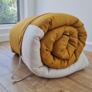 Thick HEMP Sleeping bag HEMP and lilen fabric filled organic Hemp fiber filling - Hemp sleep bag / blanket quilt, hand made