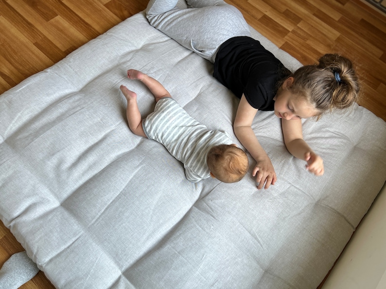 Organic Play Mat Crawling Mat Filled HEMP Fiber in Nondyed Etsy