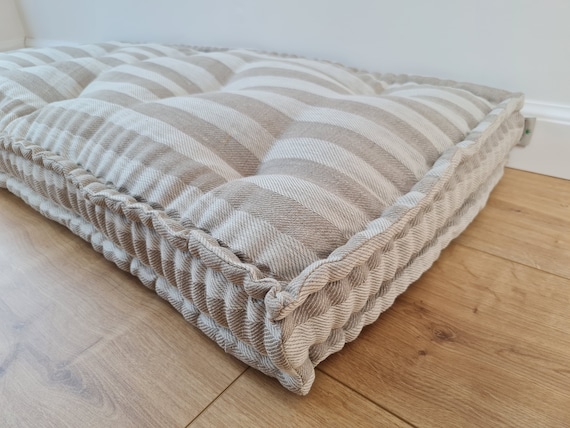 Hemp Linen Floor Cushion Filled Organic Hemp Fiber Filling Floor Pillow Pillow Seat meditation Yoga natural Etsy