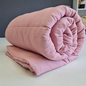 Winter Bio HANF + FLACHS Tröster Decke Bettdecke Quilt - Leinen Stoff + Füller Bio-Hanffaser Full Qeen King size Duvet Einsatz
