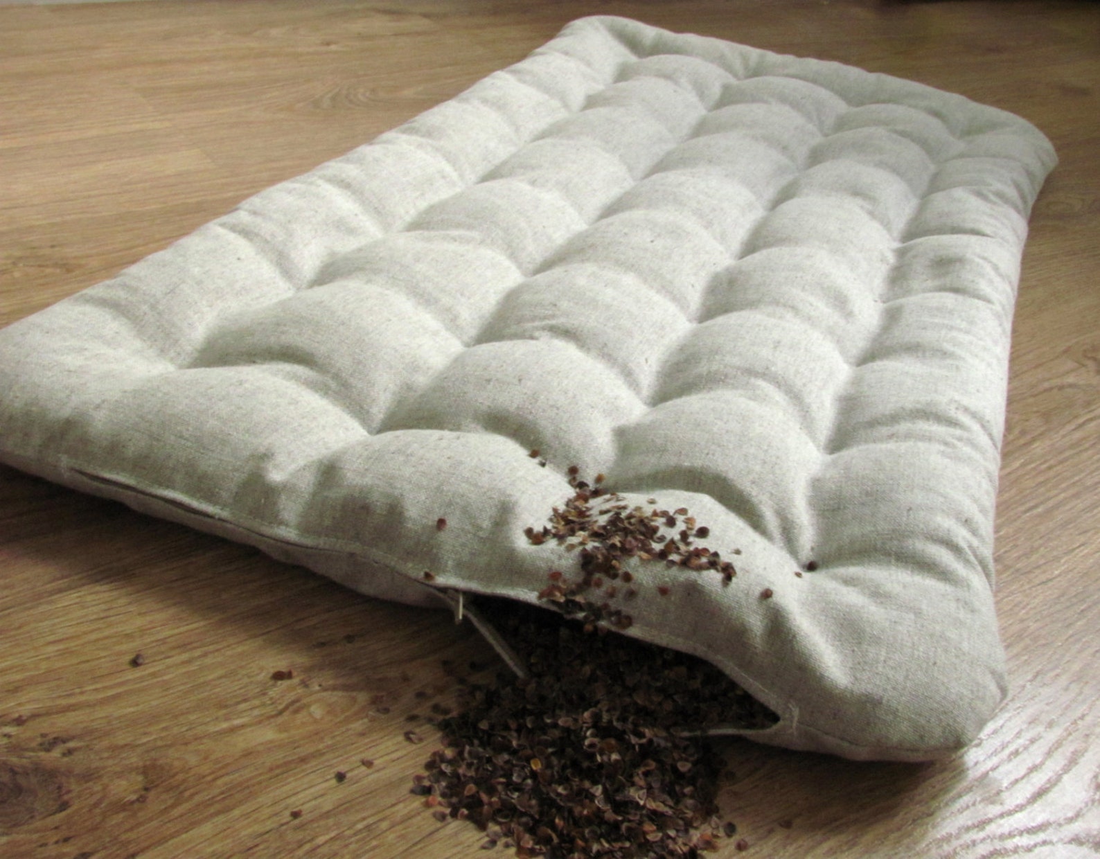 Linen Mattress With Buckwheat Hulls 60x120 Cm in a Natural Etsy