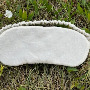 Organic Hemp Eye Mask Meditation Eye Mask Sleep Mask Natural Hemp Fiber Filling Hemp Fabric Gift for Her Him