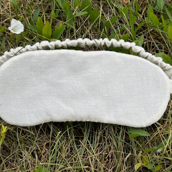 Organic Hemp Eye Mask Meditation Eye Mask Sleep Mask Natural Hemp Fiber Filling Hemp Fabric Gift for Her Him