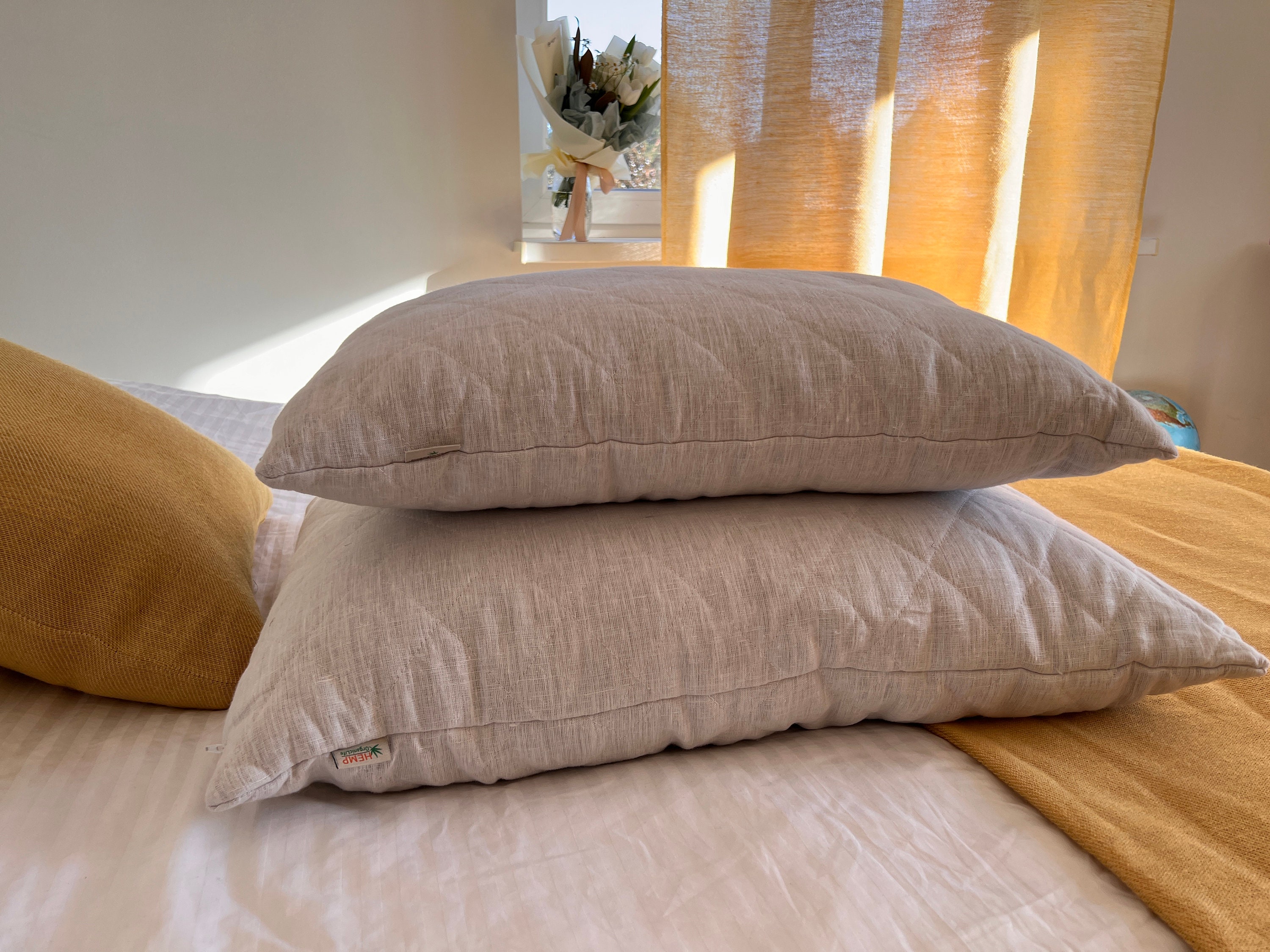 Extra Long Hemp Lumbar Pillow by HOME