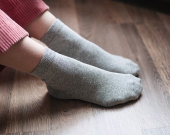 Set of HEMP Women Socks  gray color /Organic Socks