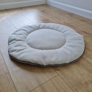 Ronde hennepmat voor huisdieren tapijt gevuld met hennepvezels / hondenmat / kattenmat / biologische hondenmat / biologische kat / huisdierdeken