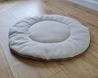 Round HEMP pet mat carpet filled HEMP Fiber  rug /dog mat pad/ cat mat/organic dog mat pad/organic cat/ pet blanket