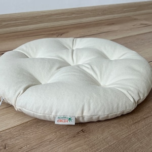Cotton floor cushion filled organic Buckwheat hulls /Organic Meditation cushion/buckwheat shells pillow seat image 4