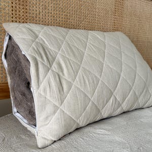 HEMP Pillow filled organic HEMP FIBER in Linen/Cotton fabric regulation  height/Hemp pillow/ Hypoallergenic Bed Pillow Eco pillow