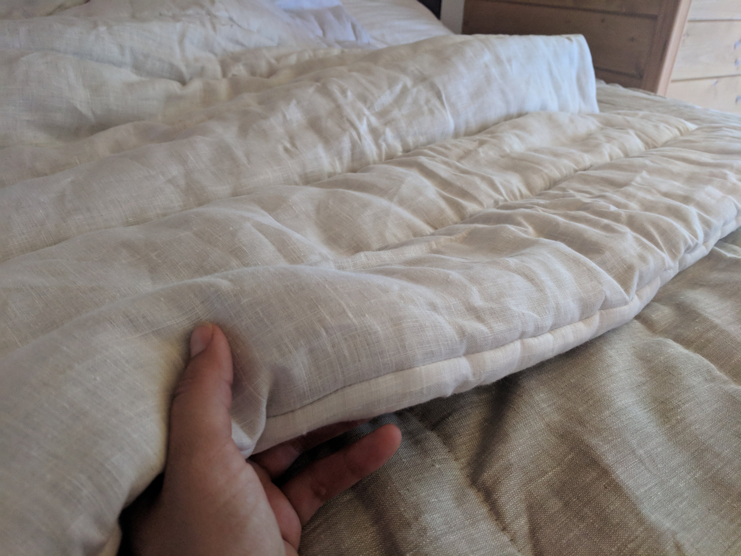 White Organic HEMP Linen comforter blanket quilt duvet Etsy