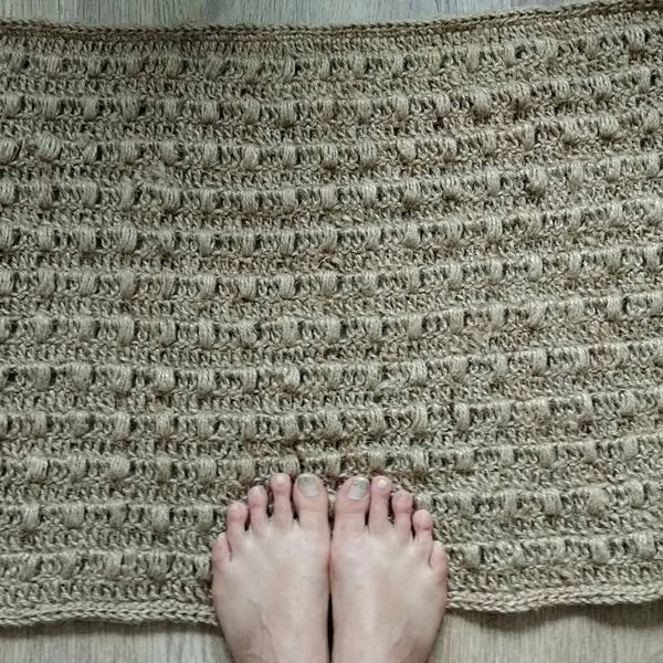 Organic Hemp bath rug, Massage Circulation bathroom mat/Hemp  square/rectangular rug