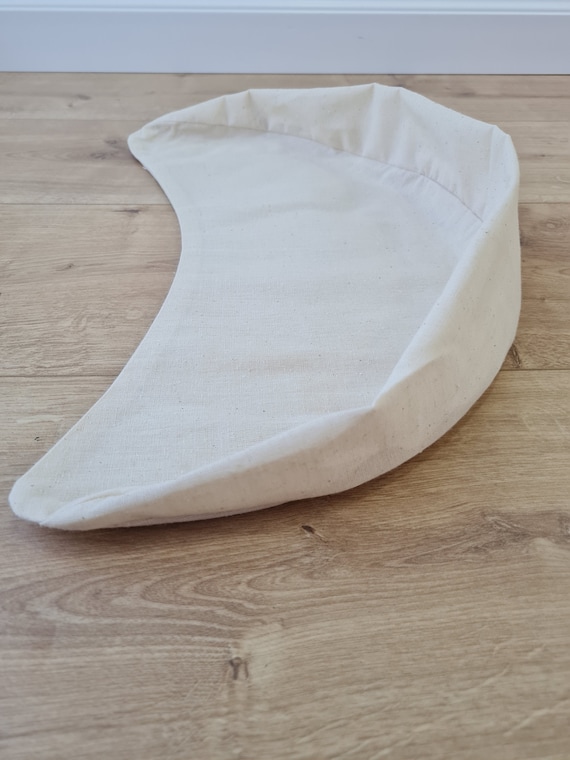 Cotton non-dyed inner cover with zipper for Crescent cushion pillows