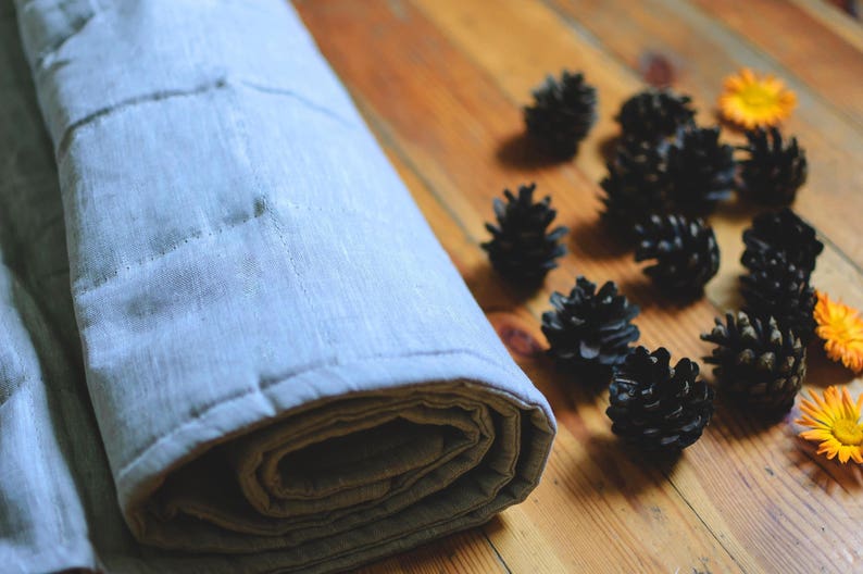 Hemp Yoga mat / Natural organic yoga mat rug/ hemp fiber in linen fabric / for Yoga studio pilates/Meditation / hand made/ Eco friendly image 4