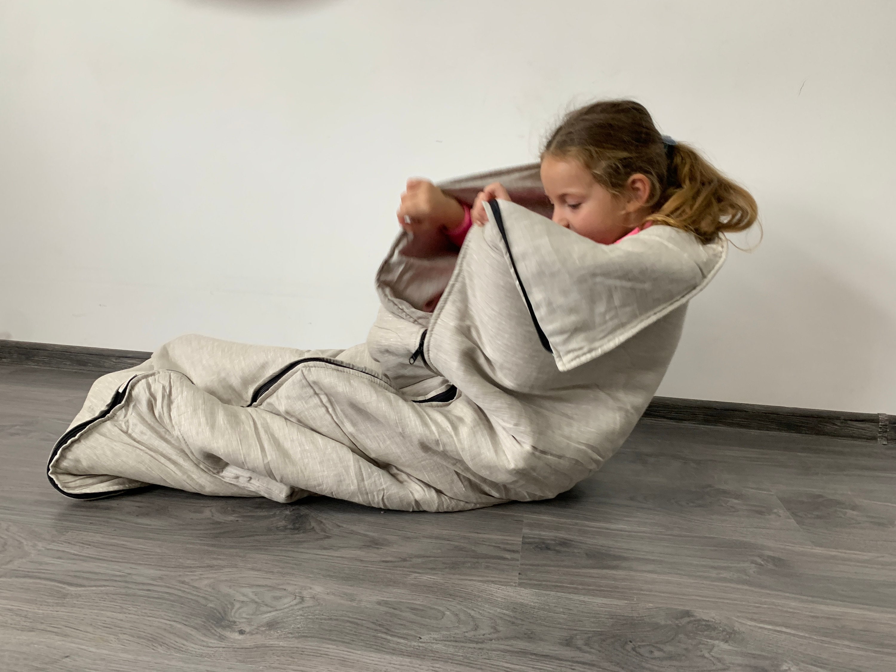 Todler organic HEMP Linen Sleeping bag Adventurer school Nap mat Kid –  HempOrganicLife
