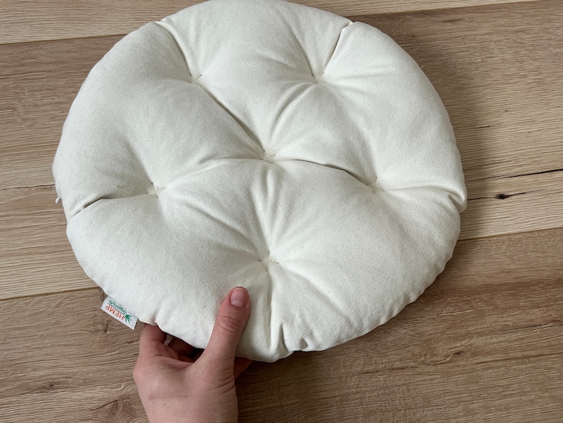 Cotton floor cushion filled organic Buckwheat hulls /Organic Meditation cushion/buckwheat shells pillow seat image 3