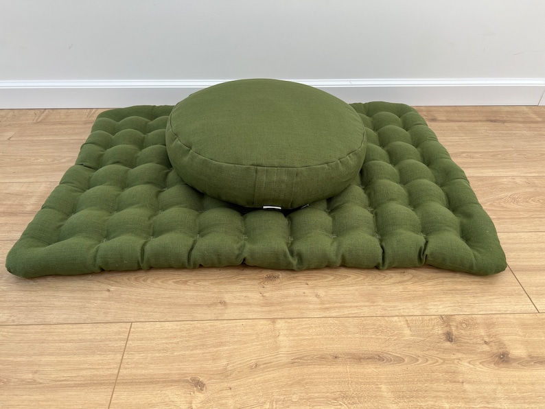 Cuscino Meditazione Grano Saraceno – Zafu Biologico Per Yoga E Relax, Tessuto UK Cotone