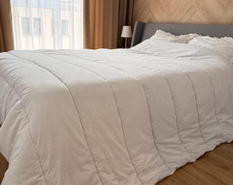 HEMP Comforter Duvet Insert - Natural Hemp Filling, Washed 100% Cotton Fabric, Eco-friendly Full Queen King Custom size Blanket