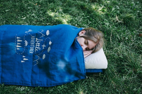 Todler Organic HEMP Linen Sleeping Bag adventurer School Nap Mat Kids Organic Hemp Fiber Filling in Linen Fabric Blanket Quilt Hand Made Etsy Canada
