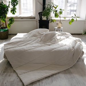 HEMP duvet insert comforter blanket HEMP natural non-dyed fabric with organic Hemp fiber filler inside Full Twin Queen image 7