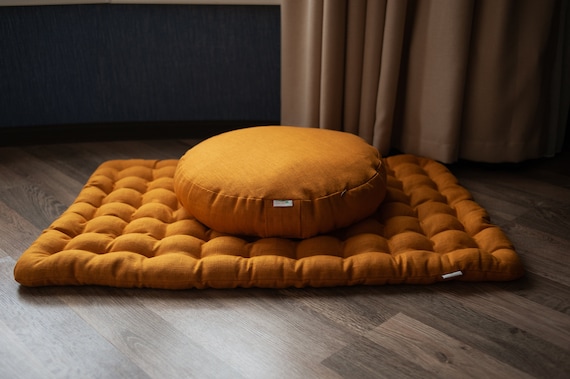 Zafu Bucolique Nude - Coussin de méditation fabriqué en France