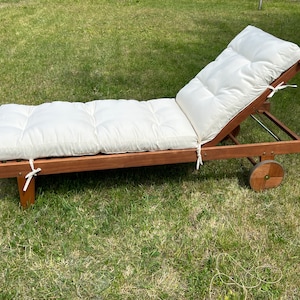 Coussin en coton de chanvre naturel pour transat, chaise longue de piscine, chaise de remplacement pour jardin, jardin d'extérieur, rembourrage de fibres de chanvre biologique, sur mesure