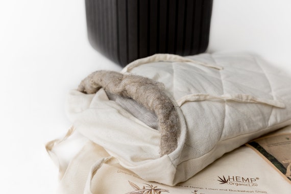 Breathable Hemp Buckwheat Hulls Pillow Hemp Undyed Fabric Organic Buckwheat Hulls Hemp Fiber Eco Friendly for Sleep Gift for Her Him Etsy UK