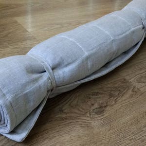 Hemp Yoga mat / Natural organic yoga mat rug/ hemp fiber in linen fabric / for Yoga studio pilates/Meditation / hand made/ Eco friendly image 9