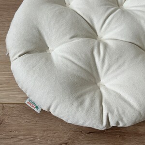 Cotton floor cushion filled organic Buckwheat hulls /Organic Meditation cushion/buckwheat shells pillow seat image 2