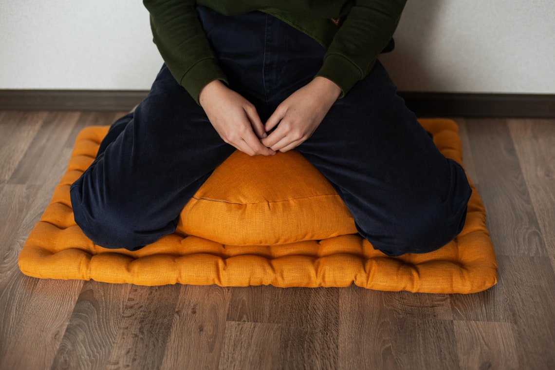 Meditation Set Zafu & Zabuton with Buckwheat hulls Meditation Etsy