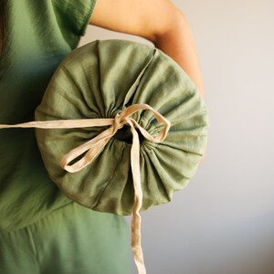 Organic HEMP Sleeping bag in linen fabric- organic hemp fiber filling in natural linen  fabric - blanket quilt, hand made