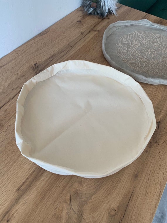 Cotton non-dyed inner case / cover with zipper for Zafu cushion Floor pillow