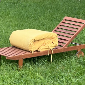Coussin en coton de chanvre naturel pour transat, chaise longue de piscine, chaise de remplacement pour jardin, jardin d'extérieur, rembourrage de fibres de chanvre biologique, sur mesure