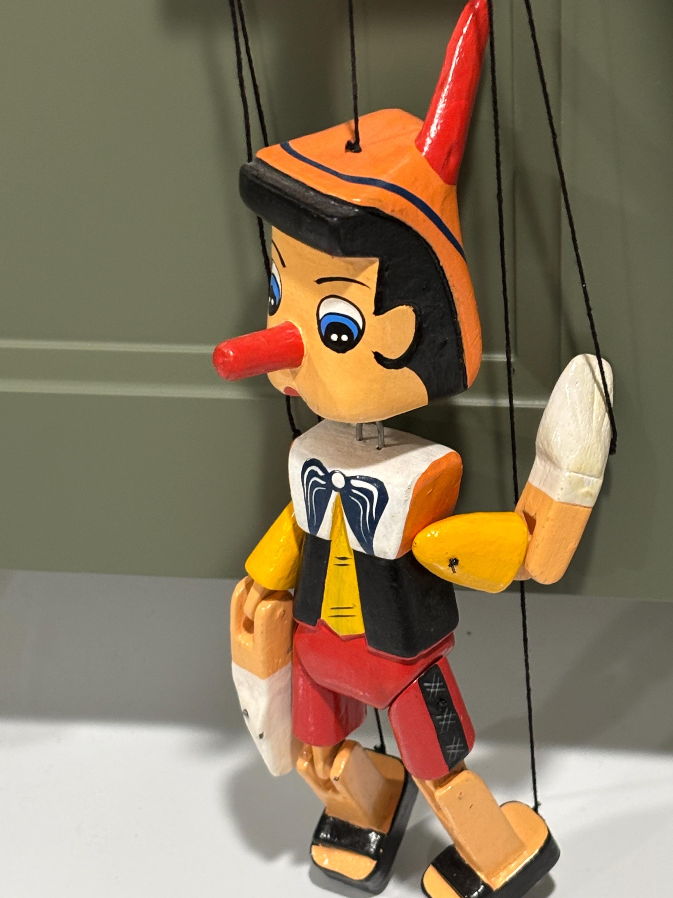 Vintage Italian Wooden Pinocchio - Etsy