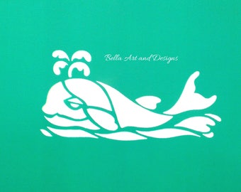 whale stencil etsy