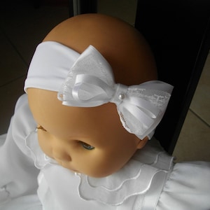 Bandeaux Bebe Fille Bapteme Bandeau Bebe Ceremonie Tulle Etsy