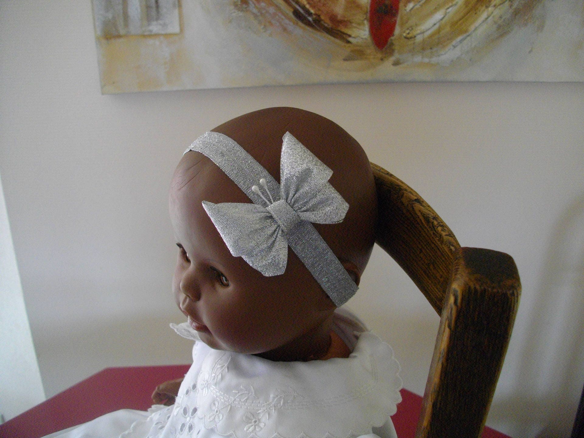 baby girl silver headband