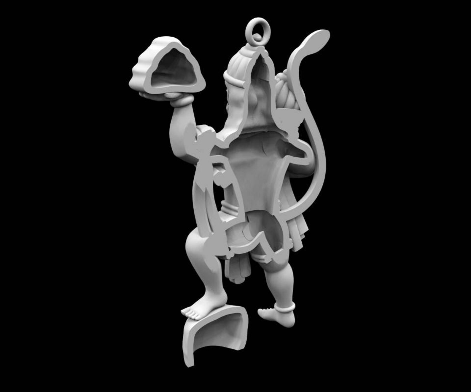 STL File of Hanuman Jewelry Pendant for 3D Printing / Etsy