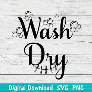 Washer and Dryer SVG PNG digital files, washing machine dryer svg, cut files for Cricut Silhouette svg, Laundry room decor