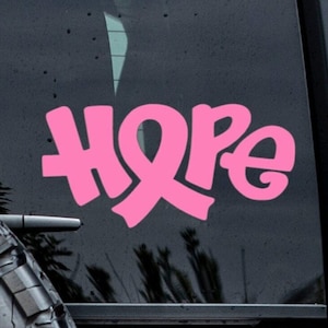 Cancer Awareness decal, Hope vinyl sticker, cancer sucks sticker, breast cancer awareness vinyl decal, cancer survivor ribbon sticker